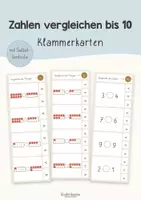 Vorschau - Fördermaterial/Inklusion - Freiarbeit: Klammerkarten „Zahlen vergleichen bis 10“ - Deckblatt