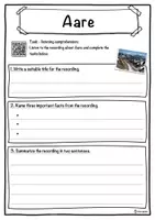 Vorschau - Arbeitsblätter - Aare – Worksheet: cloze text, listening comprehension and word search - English - Seite 3