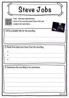 Vorschau - Arbeitsblätter - Steve Jobs – Worksheet: cloze text, listening comprehension and word search - English - Seite 3