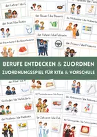 Vorschau - Spiele - Berufe für Kinder - Berufe kennenlernen – Zuordnungsspiel für Kita & Vorschule – Berufe entdecken & zuordnen – Ideen für Sachunterricht & Morgenkreis - Deckblatt