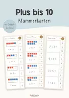 Vorschau - Aufgabenkarten - Klammerkarten Plus bis 10 | Klasse 1 - Deckblatt
