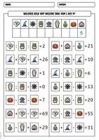 Vorschau - Arbeitsblätter - Kostenlos Mathe Rätsel Halloween Kryptogramm Klasse 4-5-6 - Seite 3