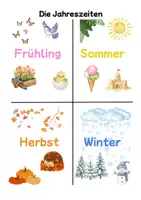 Vorschau - Arbeitsblätter - Jahreszeiten Lesetexte Aufgaben mit Lösungen Frühling Sommer Herbst Winter Kreuzworträtsel Sachunterricht Deutsch Leseverständnis Leseförderung Lesetraining Materialpaket Arbeitsblätter - Seite 1