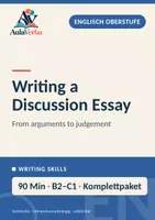 Vorschau - Stundenentwürfe - Writing a Discussion Essay | Englisch Oberstufe | Argumente abwägen & strukturiert diskutieren | 90 Min - Deckblatt