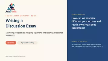 Vorschau - Stundenentwürfe - Writing a Discussion Essay | Englisch Oberstufe | Argumente abwägen & strukturiert diskutieren | 90 Min - Seite 1