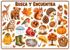 Vista previa - Unidades / Secuencias / Situaciones de Aprendizaje - Busca y encuentra · Otoño 🍁 - página 3