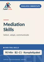 Vorschau - Stundenentwürfe - Mediation Skills | Englisch Oberstufe | Sprachmittlung adressatengerecht & situationsbezogen | 90 Min - Deckblatt