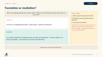 Vorschau - Stundenentwürfe - Mediation Skills | Englisch Oberstufe | Sprachmittlung adressatengerecht & situationsbezogen | 90 Min - Seite 3
