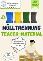 Vorschau - Mal- und Bastelvorlagen - Mülltrennung | TEACCH-Material für Sortierbox, Klettmappe - Deckblatt