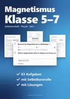 Vorschau - Arbeitsblätter - Magnetismus – Selbstlernheft Physik Klasse 5–7 mit Lösungen - Seite 1