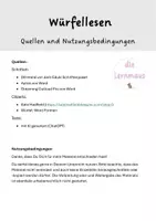 Vorschau - Text - Würfellesen - Tafelmaterial und Lesetexte (3./4. Klasse) - Seite 3