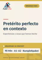 Vorschau - Stundenentwürfe - Pretérito perfecto en contexto | Spanisch Sek I | Erfahrungen, Ereignisse & Zeitbezüge ausdrücken | 90 Min - Deckblatt
