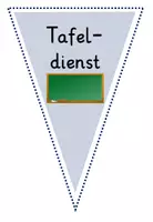 Vorschau - Präsentationen/Tafelbilder - Klassendienste in Wimpelform (blau) - Seite 3