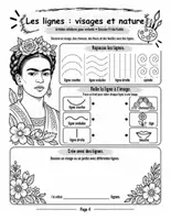Aperçu - Feuilles d'exercices - Découvre Frida Kahlo : artiste célèbre, autoportrait, couleurs et symboles (10 pages) - Page 3