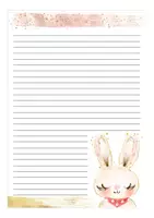 Vorschau - Mal- und Bastelvorlagen - Briefpapier Hase / Hasenklasse - Seite 1
