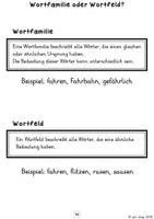 Vorschau - Arbeitsblätter - Wortbausteine und Wortfamilien (ABs, Lernzielkontrolle) - Seite 1