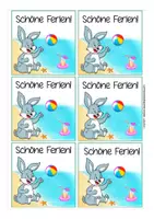 Vorschau - Mal- und Bastelvorlagen - Feriengrüße Hase / Hasenklasse - Seite 3