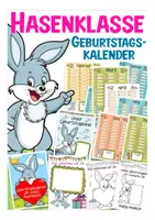 Vorschau - Poster - Geburtstagskalender Hase / Hasenklasse - Deckblatt