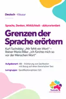 Vorschau - Arbeitsblätter - Klausur Erörterung Q1: Tucholsky „Mir fehlt ein Wort“ mit Rilke-Gedicht – Grenzen der Sprache - Deckblatt