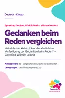 Vorschau - Arbeitsblätter - Klausur Sachtextvergleich Q2: Kleist „Verfertigung der Gedanken beim Reden“ und Leibniz - Deckblatt