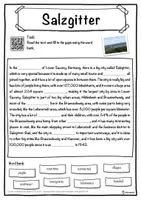 Vorschau - Arbeitsblätter - Salzgitter – Worksheet: cloze text, listening comprehension and word search - English - Seite 1