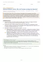 Vorschau - Arbeitsblätter - Klausur Sachtextanalyse Q2: Leibniz „Unvorgreifliche Gedanken“ – Fremdwörter, Sprachpflege, Anglizismen - Seite 2