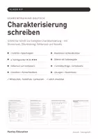 Vorschau - Arbeitsblätter - Charakterisierung schreiben Schritt für Schritt Deutsch Klasse 8/9 – Trainingsheft mit Lösungen | Mittelschule Realschule Gymnasium - Seite 1