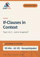 Vorschau - Stundenentwürfe - If-Clauses in Context | Englisch Sek I | Type 1 & 2 verstehen, unterscheiden & anwenden | 90 Min - Deckblatt