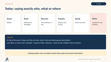 Vorschau - Stundenentwürfe - Relative Clauses in Context | Englisch Sek I | who, which, that & where sicher anwenden | 90 Min - Seite 2