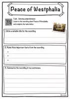Vorschau - Arbeitsblätter - Peace of Westphalia – Worksheet: cloze text, listening comprehension and word search - English - Seite 3