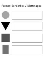 Vorschau - Arbeitsblätter - Formen zuordnen – TEACCH, Klettmappe, Sortierbox - Seite 1