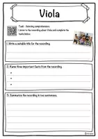 Vorschau - Arbeitsblätter - Viola – Worksheet: cloze text, listening comprehension and word search - English - Seite 3