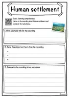 Vorschau - Arbeitsblätter - Human settlement – Worksheet: cloze text, listening comprehension and word search - English - Seite 3