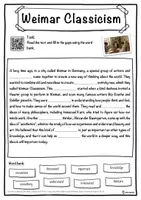 Vorschau - Arbeitsblätter - Weimar Classicism – Worksheet: cloze text, listening comprehension and word search - English - Seite 1