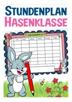 Vorschau - Merkblätter - Hase / Hasenklasse Stundenplan - Deckblatt