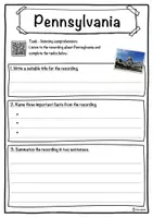 Vorschau - Arbeitsblätter - Pennsylvania – Worksheet: cloze text, listening comprehension and word search - English - Seite 3