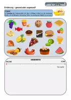 Vorschau - Arbeitsblätter - Wortschatz – Lebensmittel (gesund & ungesund) - Seite 1