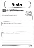 Vorschau - Arbeitsblätter - Number – Worksheet: cloze text, listening comprehension and word search - English - Seite 3