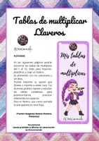 Vista previa - Refuerzo / NEE / Materiales de apoyo - Tablas de multiplicar: Estilo K-pop - página 1