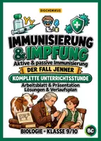 Vorschau - Stundenentwürfe - Immunisierung & Impfung - Der Fall Jenner | Aktive & passive Immunisierung inkl. Verlaufsplan & Lösungen - Deckblatt