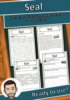 Vorschau - Arbeitsblätter - Seal – Worksheet: cloze text, listening comprehension and word search - English - Deckblatt