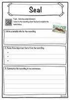 Vorschau - Arbeitsblätter - Seal – Worksheet: cloze text, listening comprehension and word search - English - Seite 3