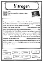 Vorschau - Arbeitsblätter - Nitrogen – Worksheet: cloze text, listening comprehension and word search - English - Seite 1