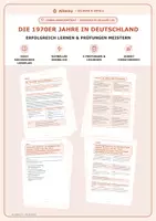 Vorschau - Merkblätter - Klasse 10 · Geschichte · Die Lebenskultur beider deutscher Staaten in den 70er-Jahren - Deckblatt