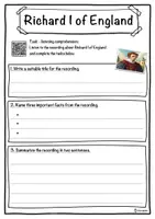 Vorschau - Arbeitsblätter - Richard I of England – Worksheet: cloze text, listening comprehension and word search - English - Seite 3