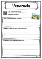 Vorschau - Arbeitsblätter - Venezuela – Worksheet: cloze text, listening comprehension and word search - English - Seite 3