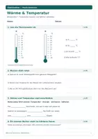 Vorschau - Test - Wissenstest Wärme & Temperatur – Physik entdecken - Seite 1