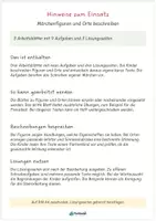 Vorschau - Arbeitsblätter - Märchenfiguren und Orte beschreiben – Schreibübungen mit Lösungsbeispielen - Seite 1