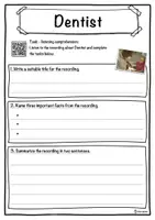 Vorschau - Arbeitsblätter - Dentist – Worksheet: cloze text, listening comprehension and word search - English - Seite 3