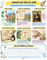 Aperçu - Feuilles d'exercices - Découvre Léonard de Vinci : peintre, inventeur et observateur de la nature (10 pages) - Page 1